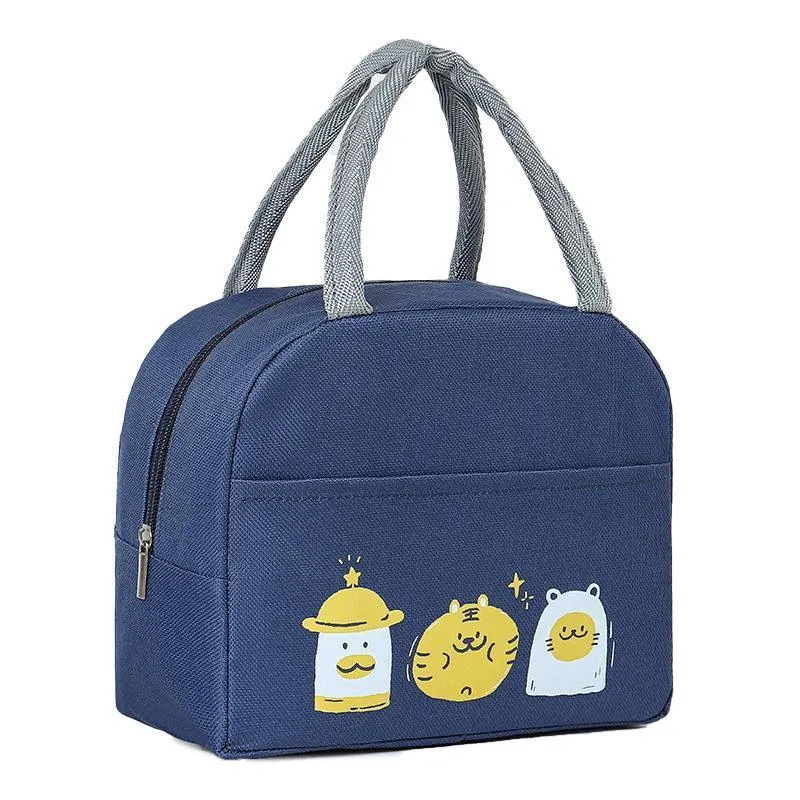 Cartoon Bento Bag 1PC 4Colours 22x13x19cm Thermal Insulated
