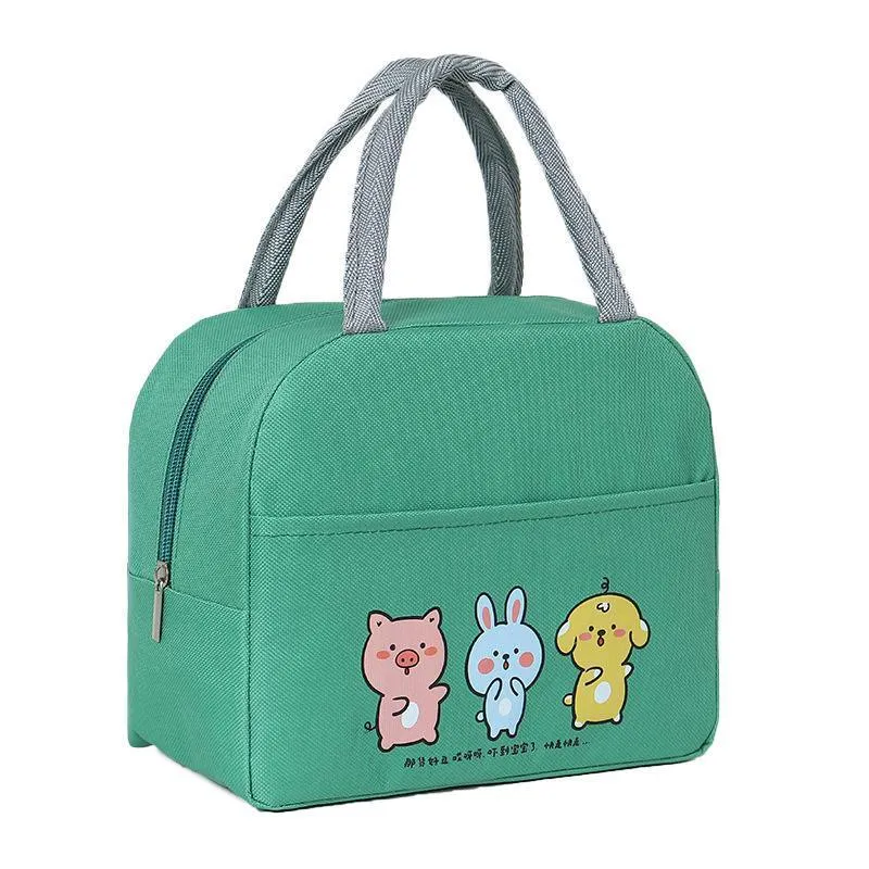 Cartoon Bento Bag 1PC 4Colours 22x13x19cm Thermal Insulated
