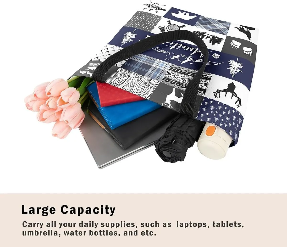 Castle Fairy Canvas Tote Bag Aesthetic for KIds Teens Adult,Modern HD Painting Reusable Grocery Handbag