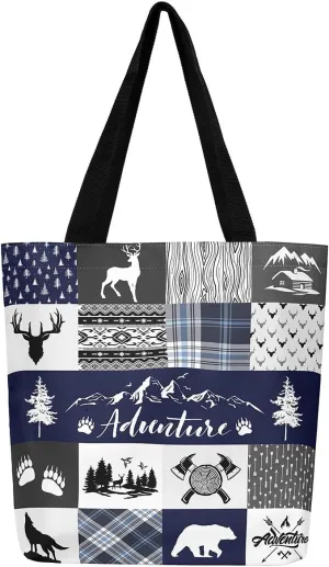 Castle Fairy Canvas Tote Bag Aesthetic for KIds Teens Adult,Modern HD Painting Reusable Grocery Handbag