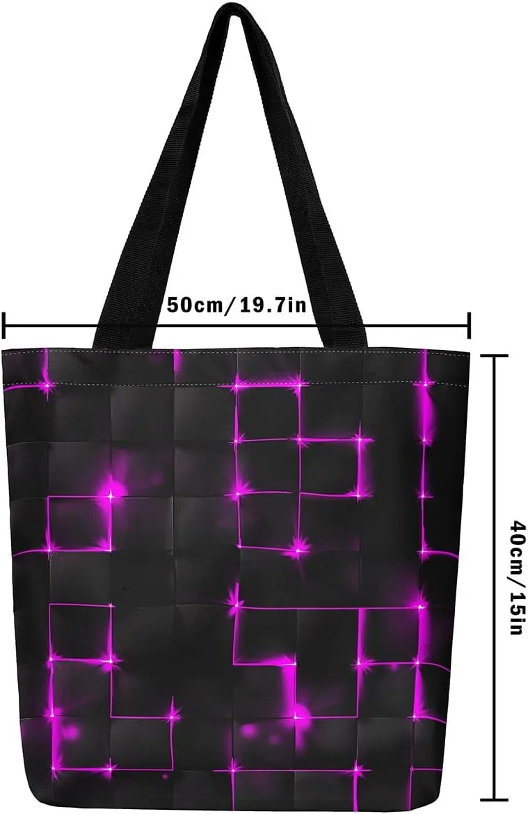 Castle Fairy KIds Teens Adult Canvas Tote Bag Aesthetic,Modern HD Painting Reusable Grocery Handbag
