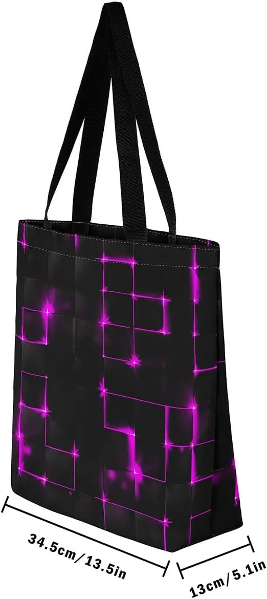 Castle Fairy KIds Teens Adult Canvas Tote Bag Aesthetic,Modern HD Painting Reusable Grocery Handbag