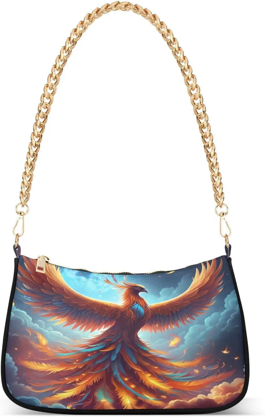 CEBUGI Crossbody Bags for Women Shoulder Purse Phoenix Handbags Stylish Clutch Purse with Chain Strap