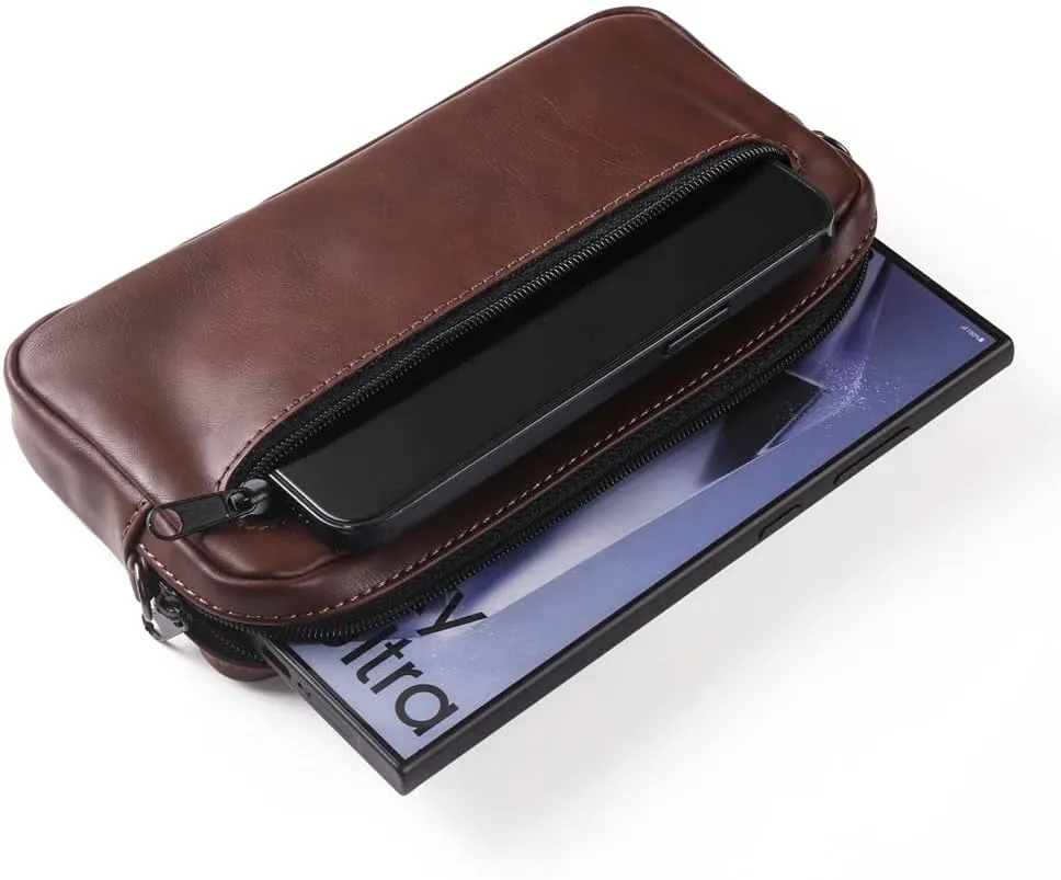 Cell Phone zipper Purse, Leather Small Crossbody Bags for men and women, Crossbody Bag With Shoulder