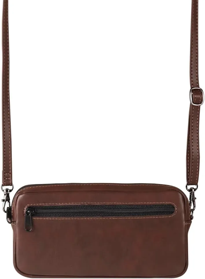 Cell Phone zipper Purse, Leather Small Crossbody Bags for men and women, Crossbody Bag With Shoulder