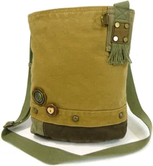 Chala Canvas Cross-body Purse Roomy Messenger (Bag Only) (Brown)