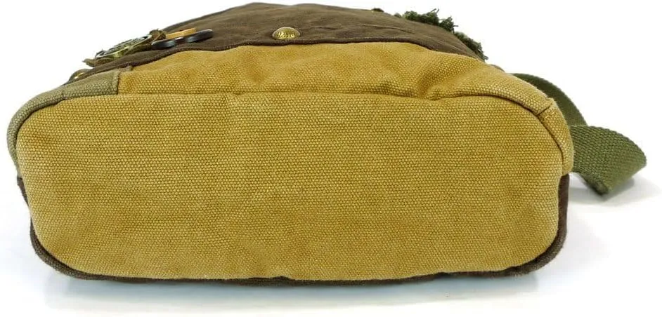 Chala Canvas Cross-body Purse Roomy Messenger (Bag Only) (Chocolate Brown)