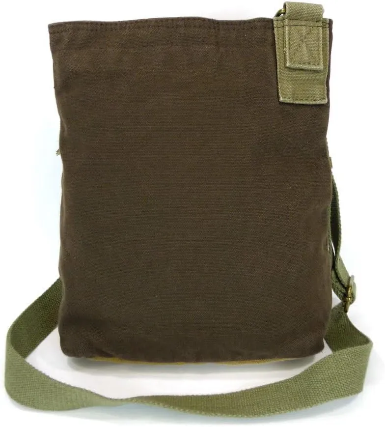 Chala Canvas Cross-body Purse Roomy Messenger (Bag Only) (Chocolate Brown)