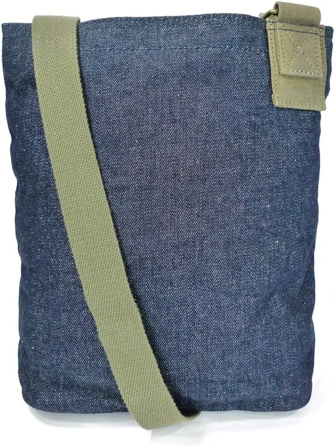 Chala Canvas Cross-body Purse Roomy Messenger (Bag Only) (Denim Blue)
