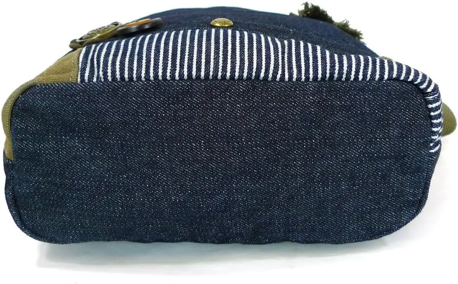 Chala Canvas Cross-body Purse Roomy Messenger (Bag Only) (Denim Blue)