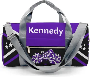 Cheer Cheerleader Purple Multifunction Sport Duffel Bag Gym Travel Perform Training Weekender Bags Getaway Bags