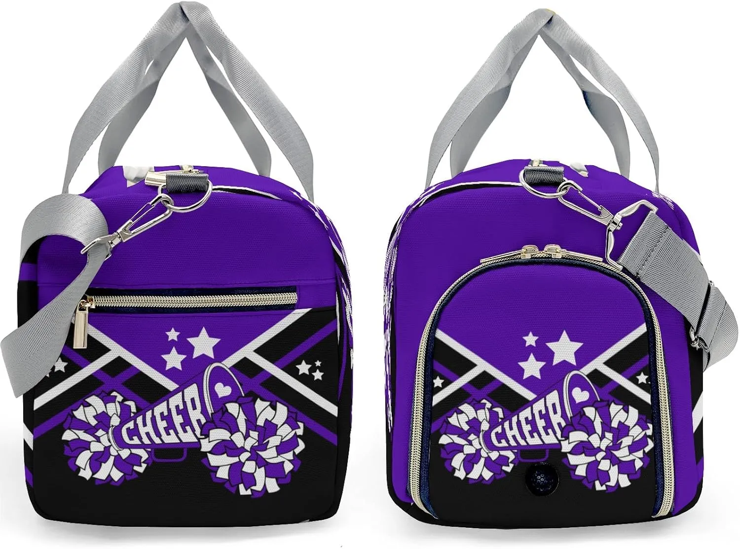 Cheer Cheerleader Purple Multifunction Sport Duffel Bag Gym Travel Perform Training Weekender Bags Getaway Bags