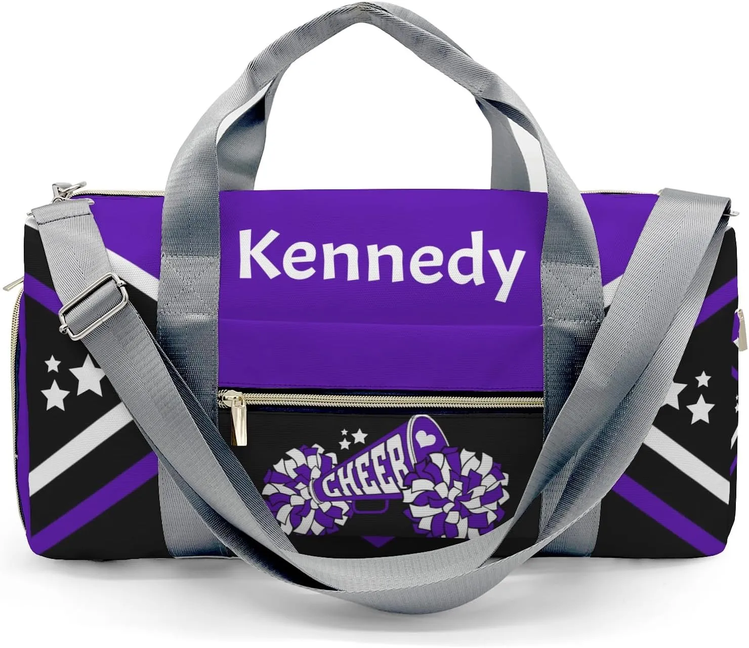 Cheer Cheerleader Purple Multifunction Sport Duffel Bag Gym Travel Perform Training Weekender Bags Getaway Bags