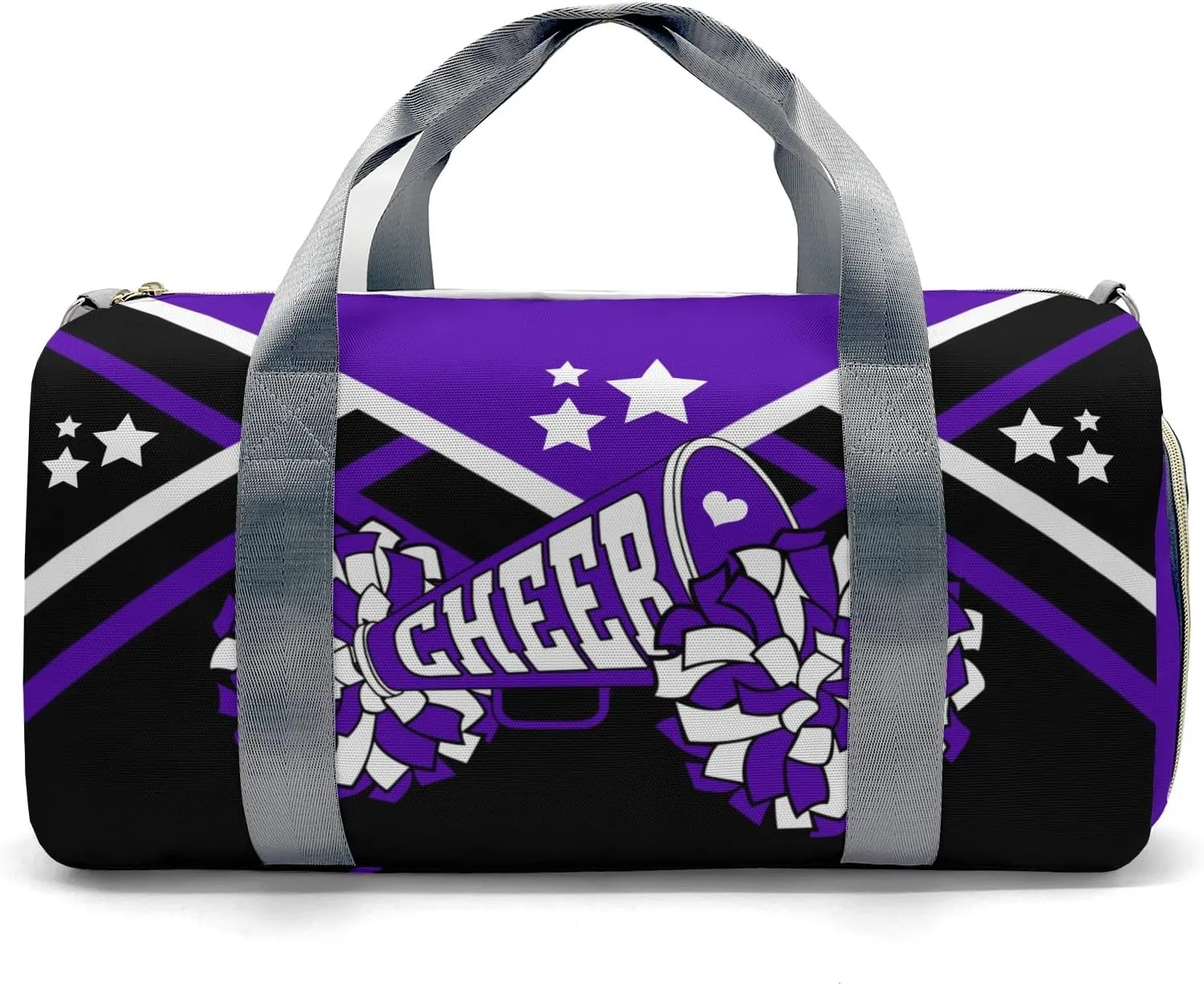 Cheer Cheerleader Purple Multifunction Sport Duffel Bag Gym Travel Perform Training Weekender Bags Getaway Bags