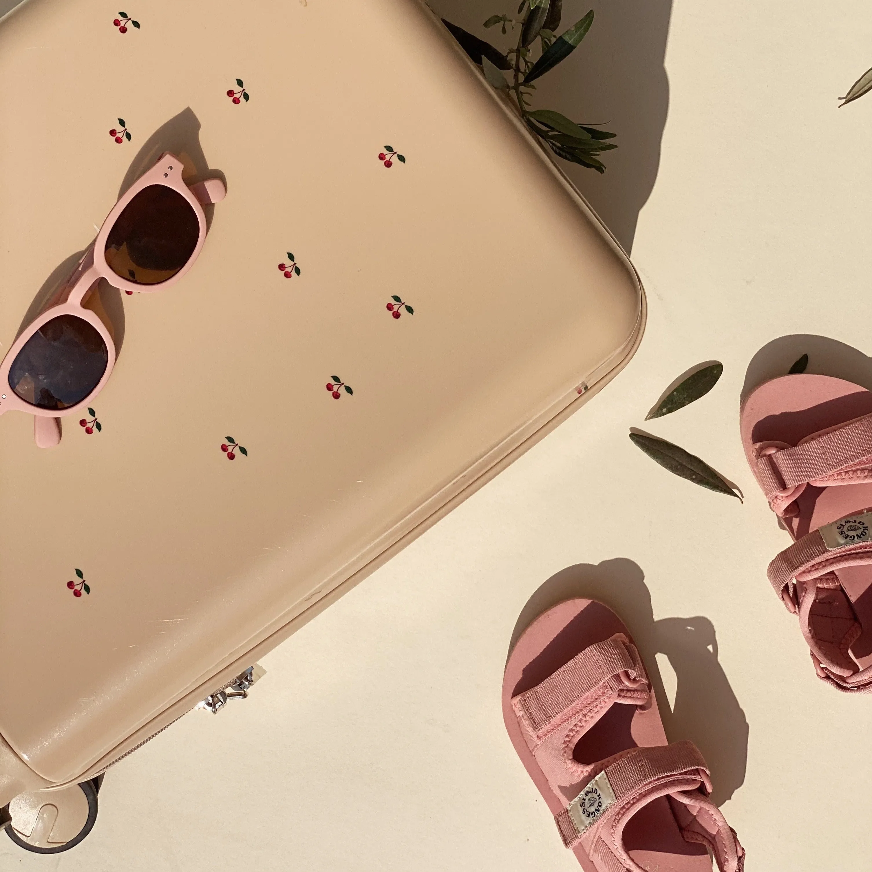 Cherry Print Travel Suitcase