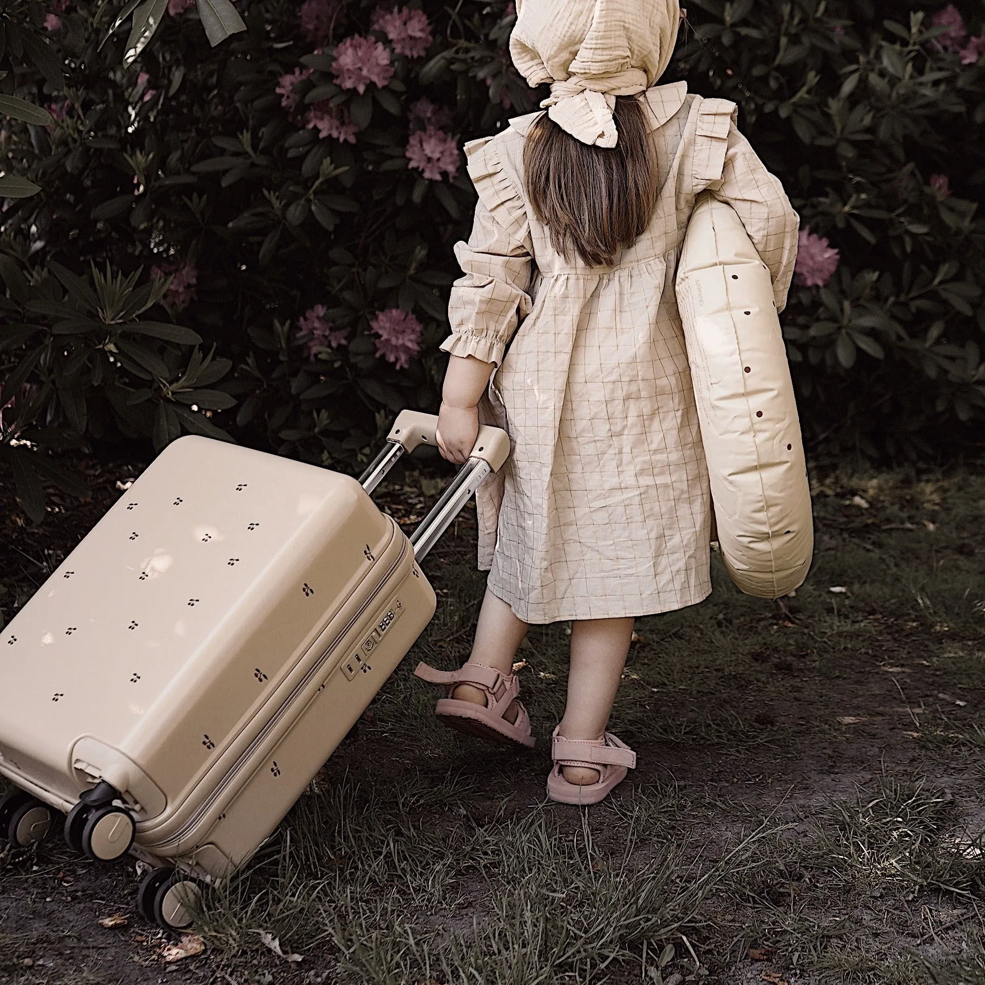 Cherry Print Travel Suitcase