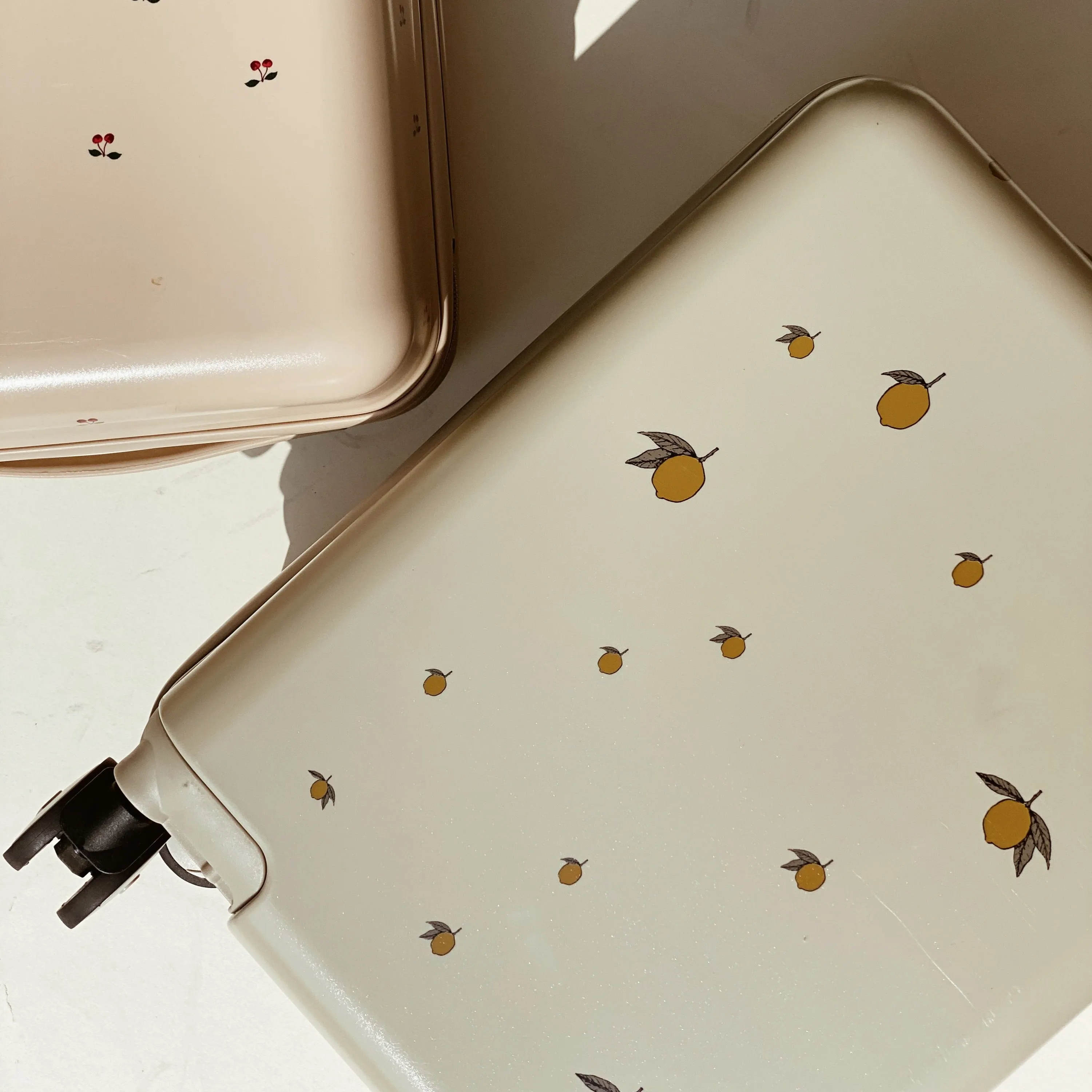 Cherry Print Travel Suitcase