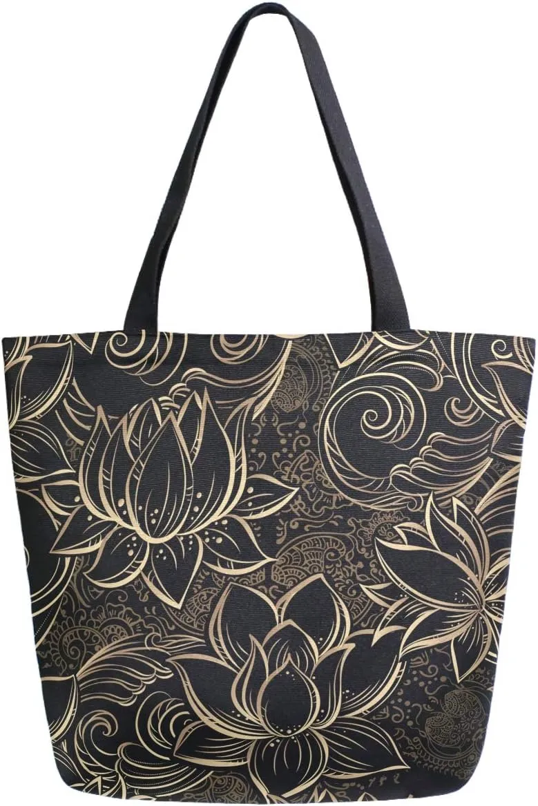 Chic Lifelike Pattern Extra Large Shoulder Tote Bag for Beach Travel Weekender Gym Grocery Shopping