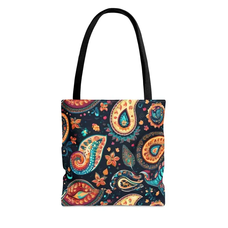 Chic Paisley Pattern Tote Bag for Bold Looks