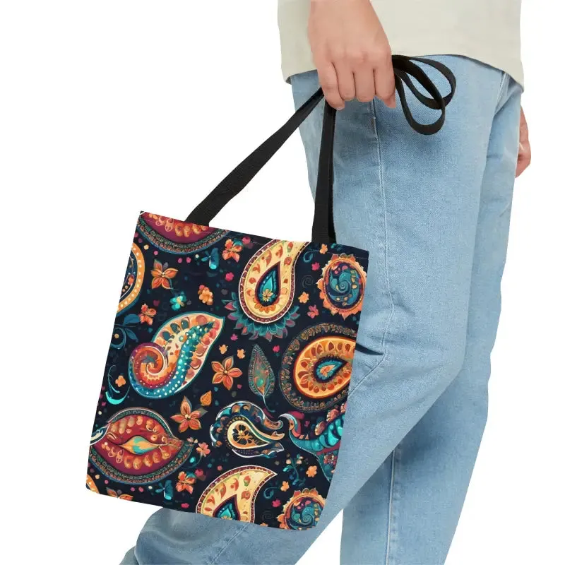 Chic Paisley Pattern Tote Bag for Bold Looks