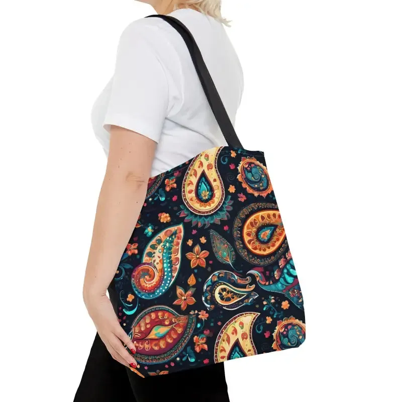 Chic Paisley Pattern Tote Bag for Bold Looks