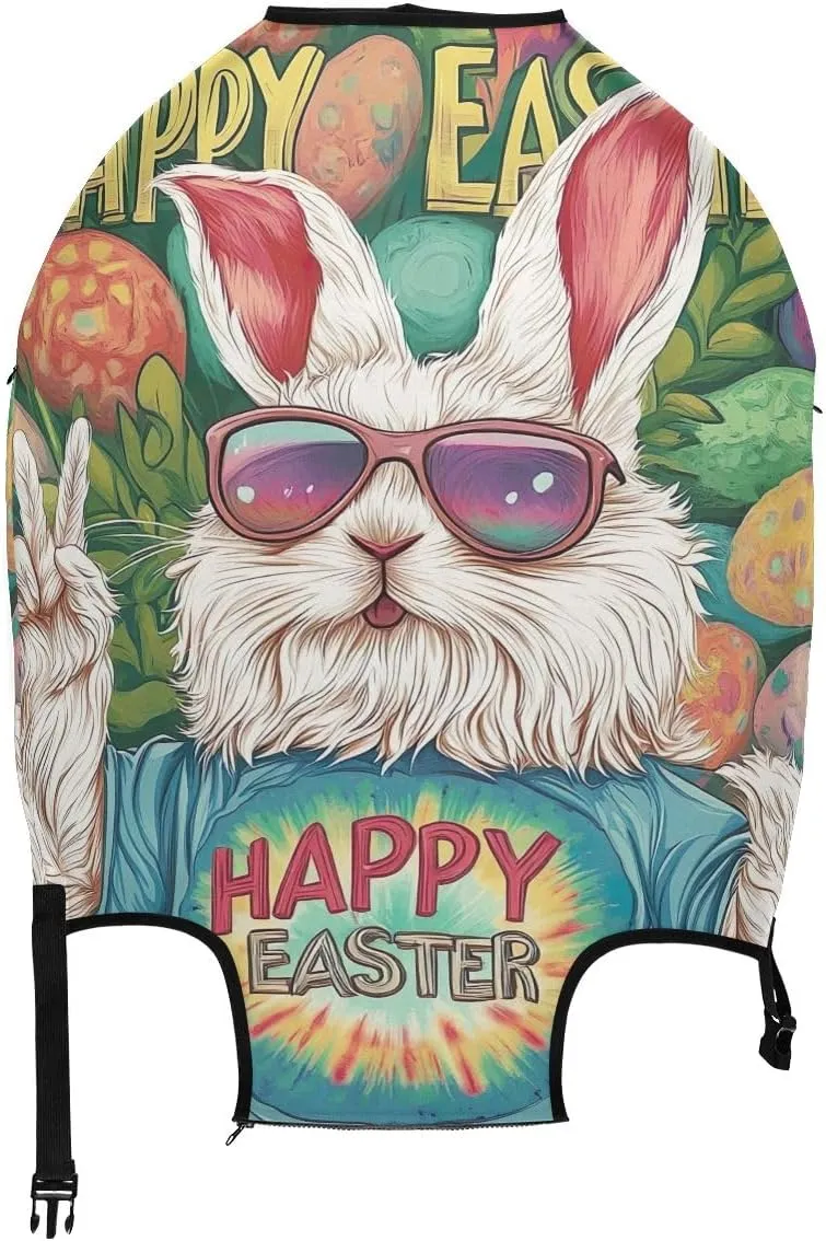 CHIFIGNO Colorful Easter Luggage Covers Fits 18-32 Inch Suitcase Travel Accessories L Fits 26-28 Inch