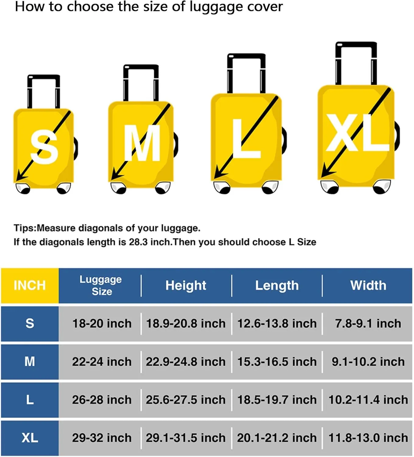 CHIFIGNO Colorful Easter Luggage Covers Fits 18-32 Inch Suitcase Travel Accessories L Fits 26-28 Inch