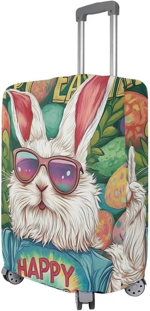 CHIFIGNO Colorful Easter Luggage Covers Fits 18-32 Inch Suitcase Travel Accessories L Fits 26-28 Inch