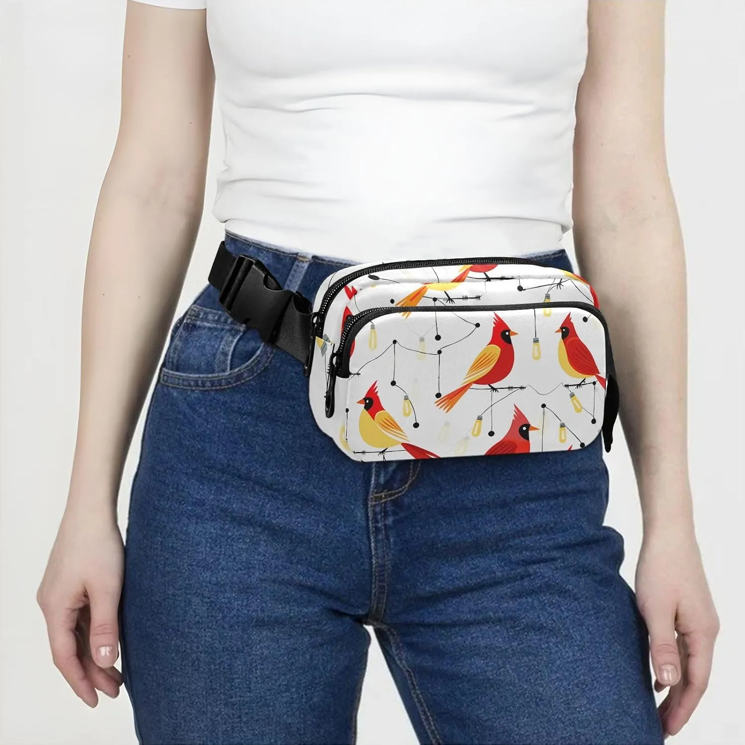 Christmas Bird Fanny Packs for Women Fanny Pack For Men Belt Bag Crossbody Fanny Packs for Women Running Fanny Pack Waist Pack 21341304