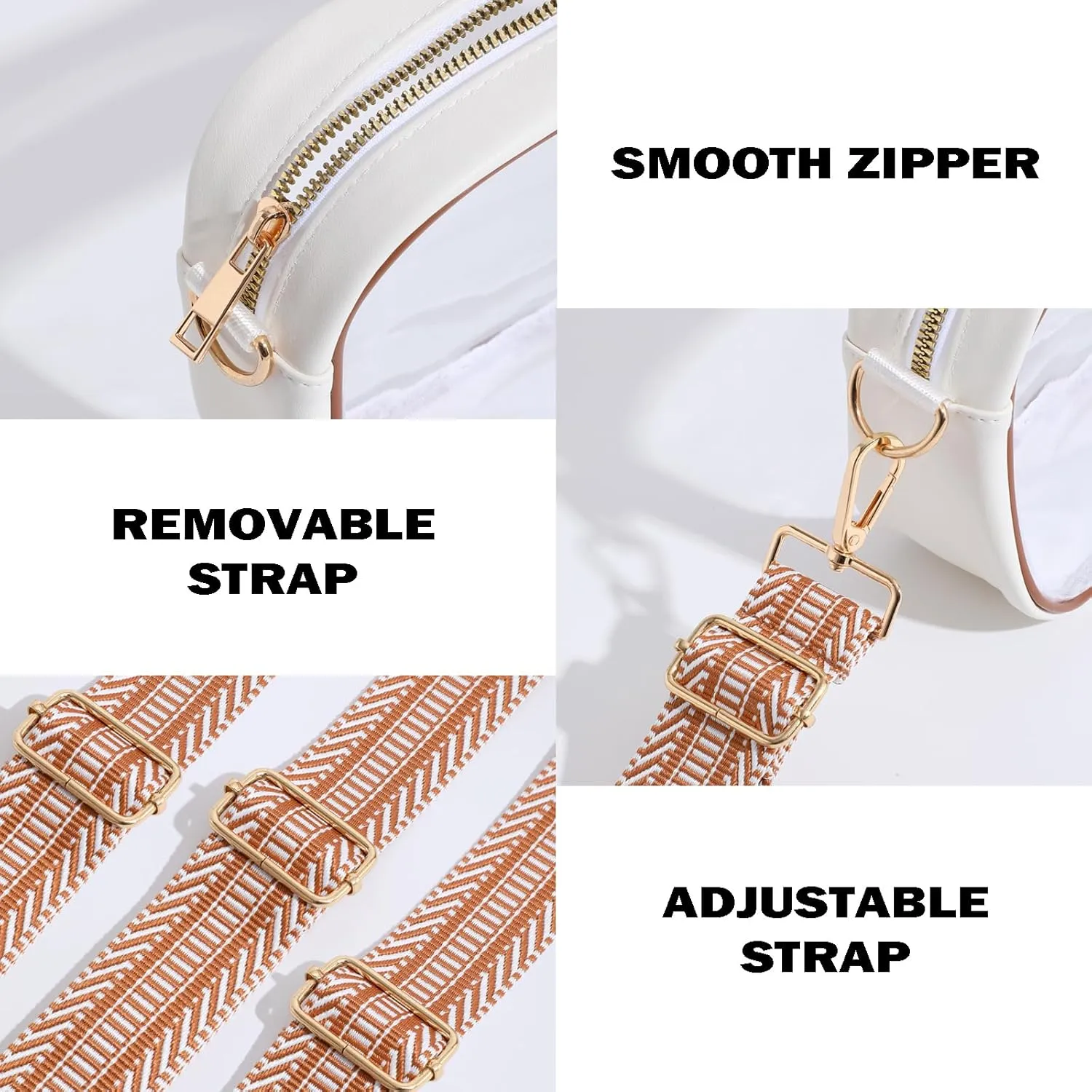 Clear Bag for Stadium Events, Clear Purse for Women Stadium Approved Crossbody, Concert Bag with Adjustable Strap