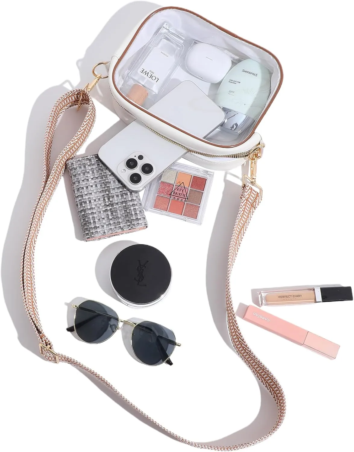 Clear Bag for Stadium Events, Clear Purse for Women Stadium Approved Crossbody, Concert Bag with Adjustable Strap