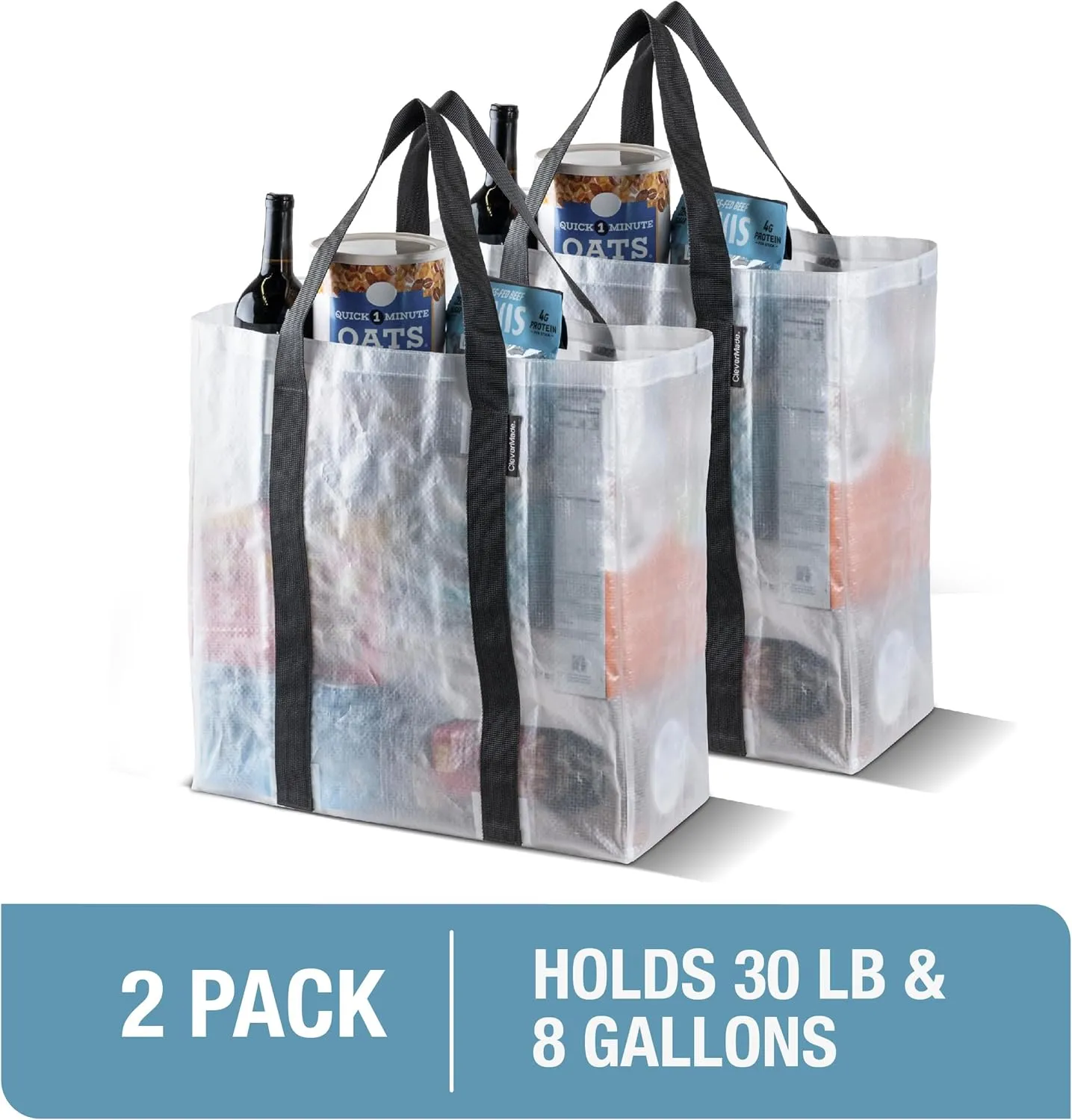 CleverMade Storage Bags and Totes - Soft-Sided, Durable Multi-Purpose Storage Solutions for Moving, Shopping, and Organizing
