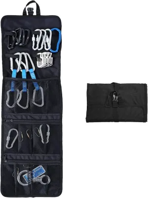 Climbing Gear Organizer Bag,Rock Climbing Gear Storage Bag,420D Tear-Resistant Nylon Mesh Cloth, Waterproof, Durable and Lightweight,Storage Case Hanging Collection Bag