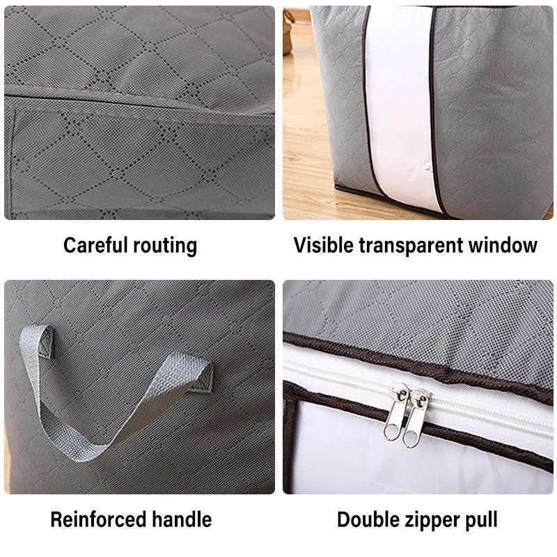 Clothing Storage Bags 1/4PCS Non-woven Fabric Grey