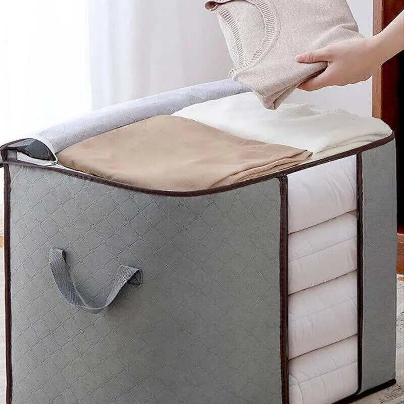 Clothing Storage Bags 1/4PCS Non-woven Fabric Grey