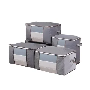 Clothing Storage Bags 1/4PCS Non-woven Fabric Grey