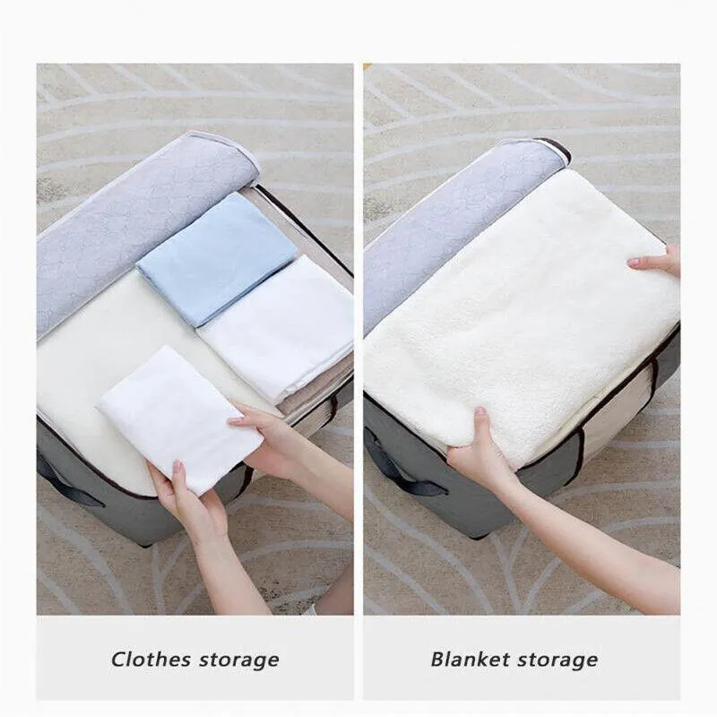 Clothing Storage Bags 1/4PCS Non-woven Fabric Grey