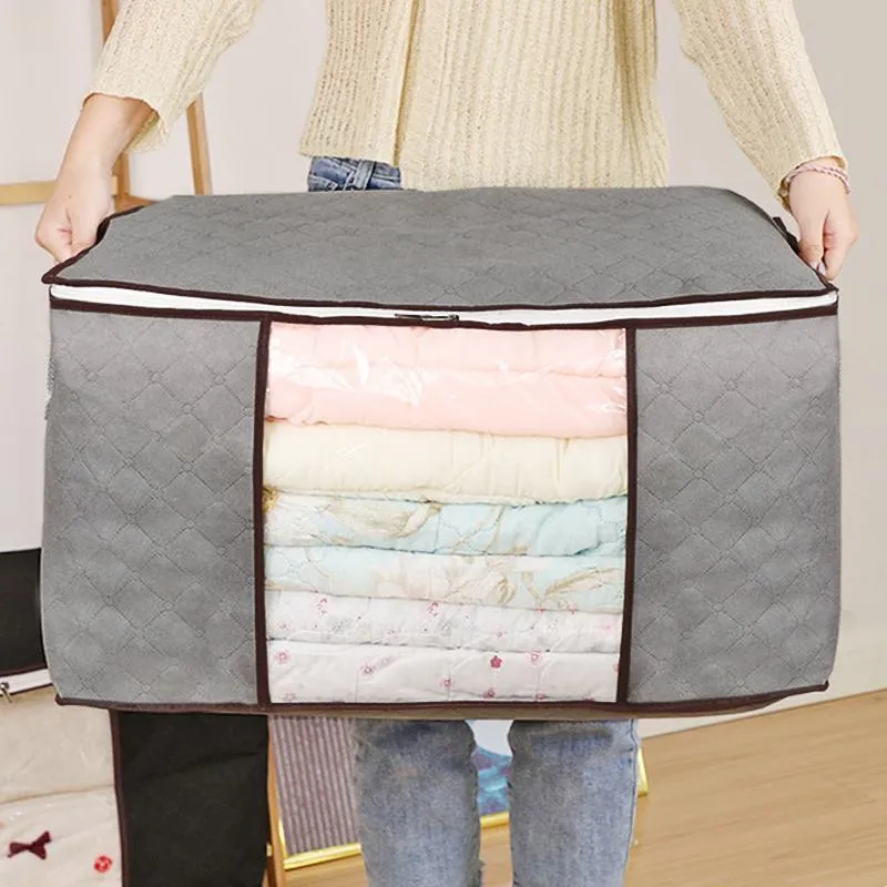 Clothing Storage Bags 1/4PCS Non-woven Fabric Grey