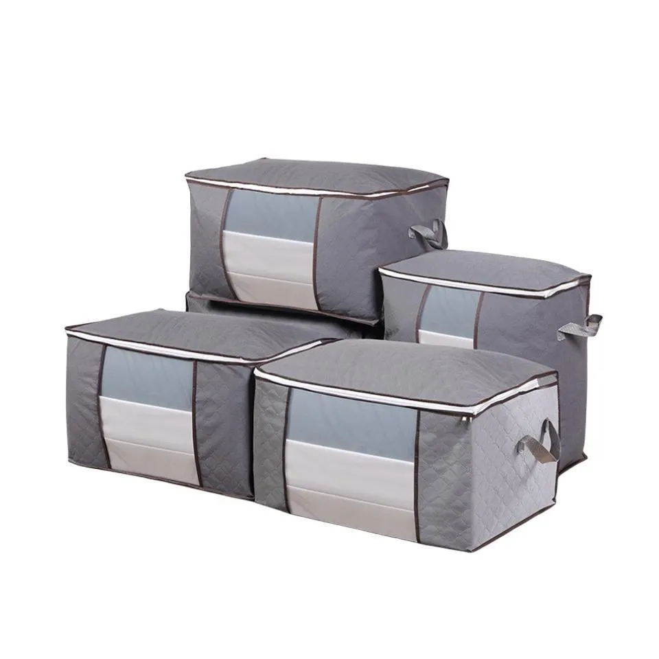 Clothing Storage Bags 1/4PCS Non-woven Fabric Grey