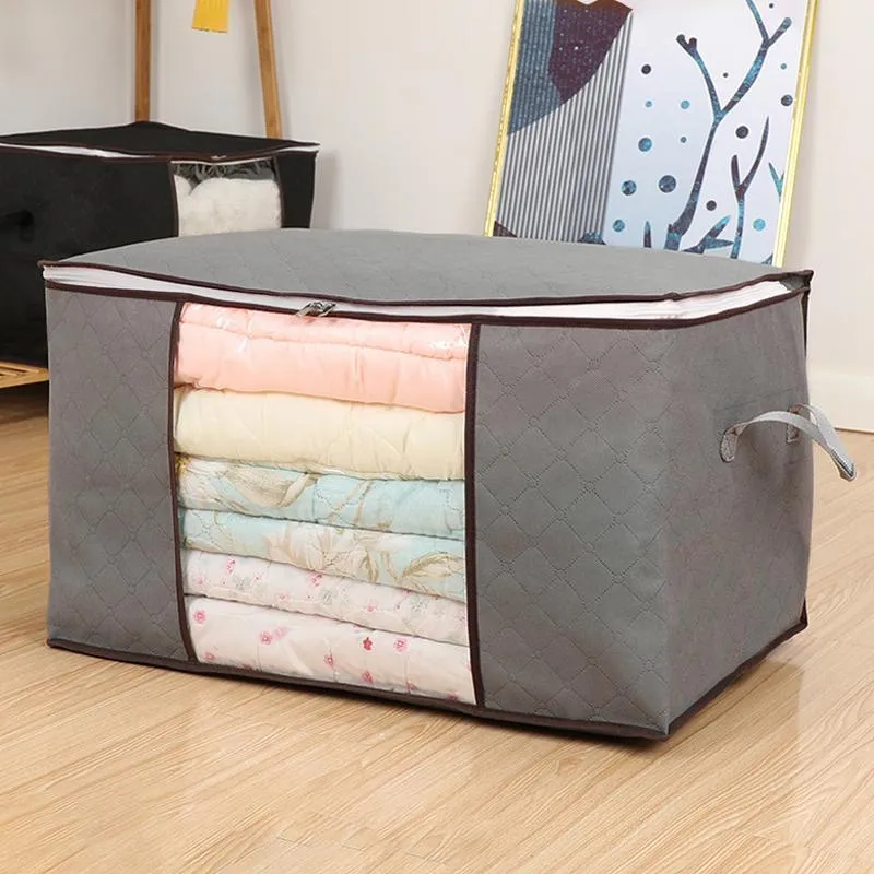 Clothing Storage Bags 1/4PCS Non-woven Fabric Grey