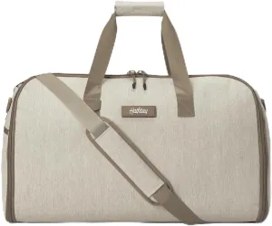 Convertible Garment Duffel Bag 45L – 2-in-1 Carry-On Suit Travel Bag with Wrinkle-Free Hanging Compartment, Shoe Pockets & Trolley Sleeve – Weekender for Business Trips, Weddings & Getaways – Stone