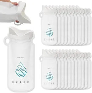 Coolrunner Disposable Urine Bags, 24 Pack Camping Pee Bags for Men Women, Disposable Urinals Vomit Bags for Travel Urinal Toilet Traffic Jam Emergency Portable Toilet Bee Bag for Kids, Patient