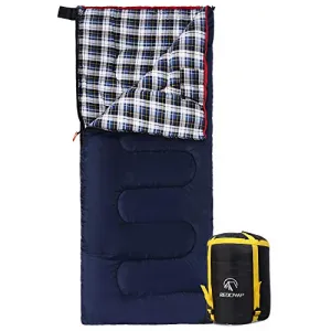 Cotton Flannel Sleeping Bag for Camping Backpacking - Adults