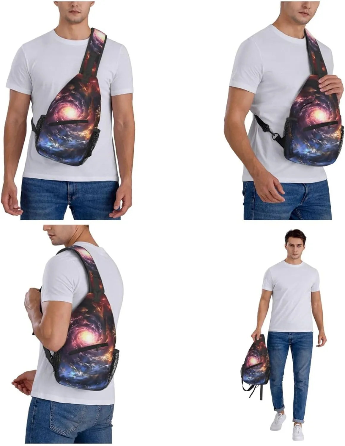 Cross Chest Bag Sling Backpack Deer Animal Sling Bag Crossbody Shoulder Bag Travel Hiking Daypack