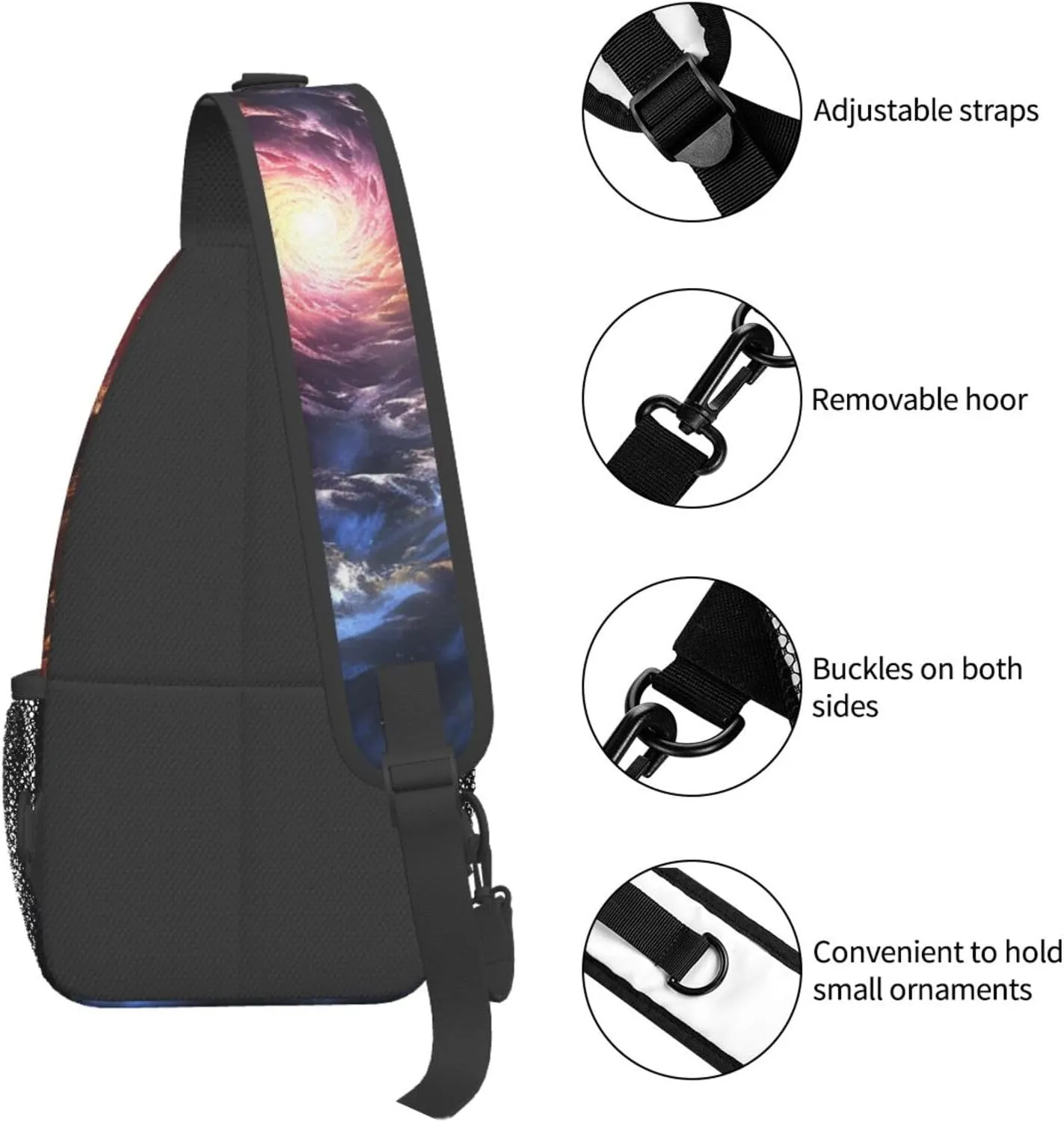 Cross Chest Bag Sling Backpack Deer Animal Sling Bag Crossbody Shoulder Bag Travel Hiking Daypack