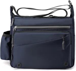 Crossbody Bag for Men Multipockets Shoulder Bags Nylon Lightweight Messenger Bags for Work