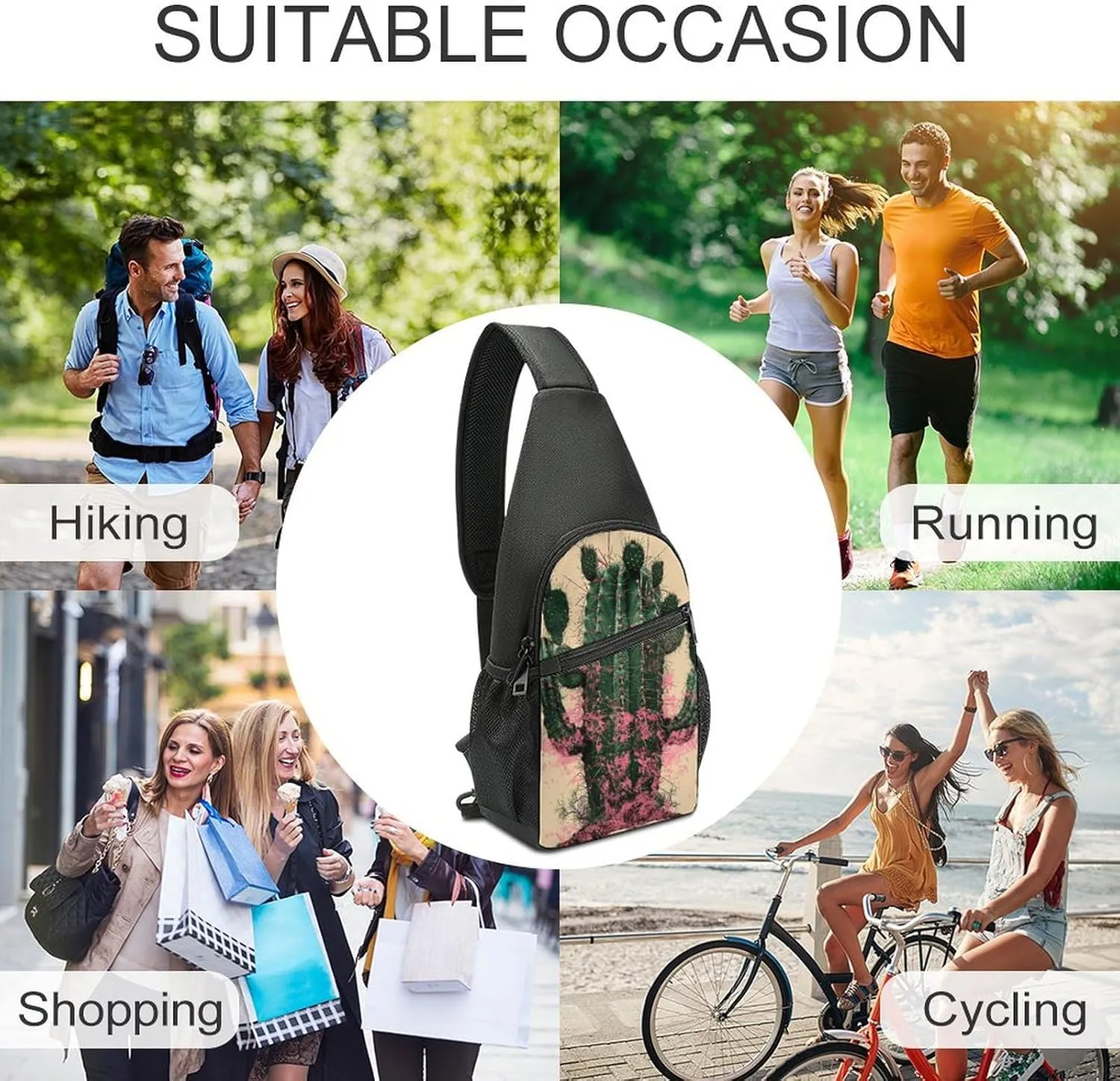 Crossbody Bag for Women Men Sling Bag Next to The Table Chest Bag Crossbody Adjustable Shoulder Bag