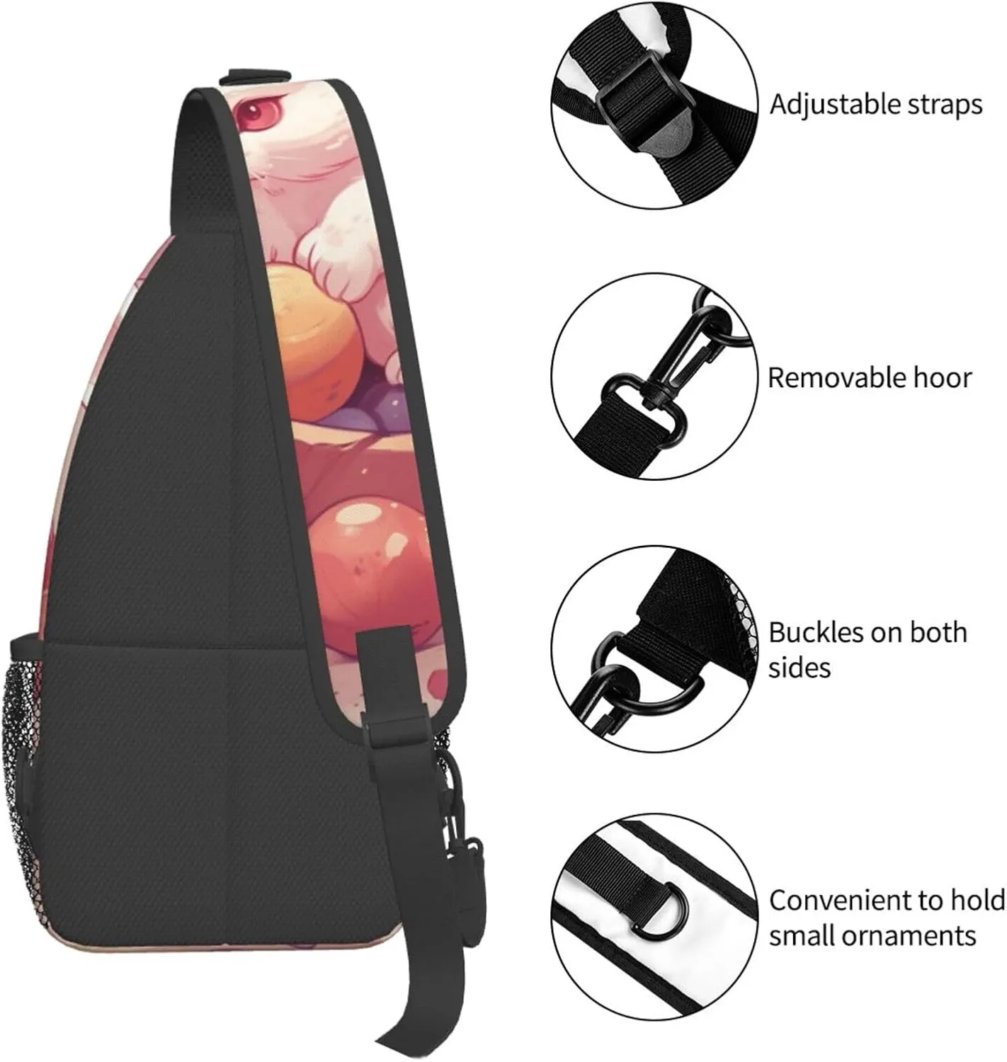Crossbody Bags for Women Men Trendy Sling Bag Casual Chest Bag Hand Drawn Yellow Tree Shoulder Bag for Travel Sport