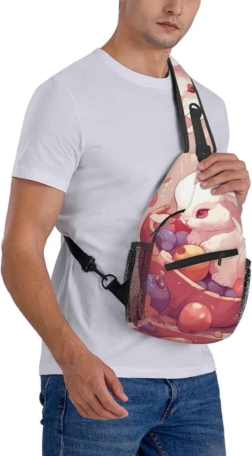 Crossbody Bags for Women Men Trendy Sling Bag Casual Chest Bag Hand Drawn Yellow Tree Shoulder Bag for Travel Sport