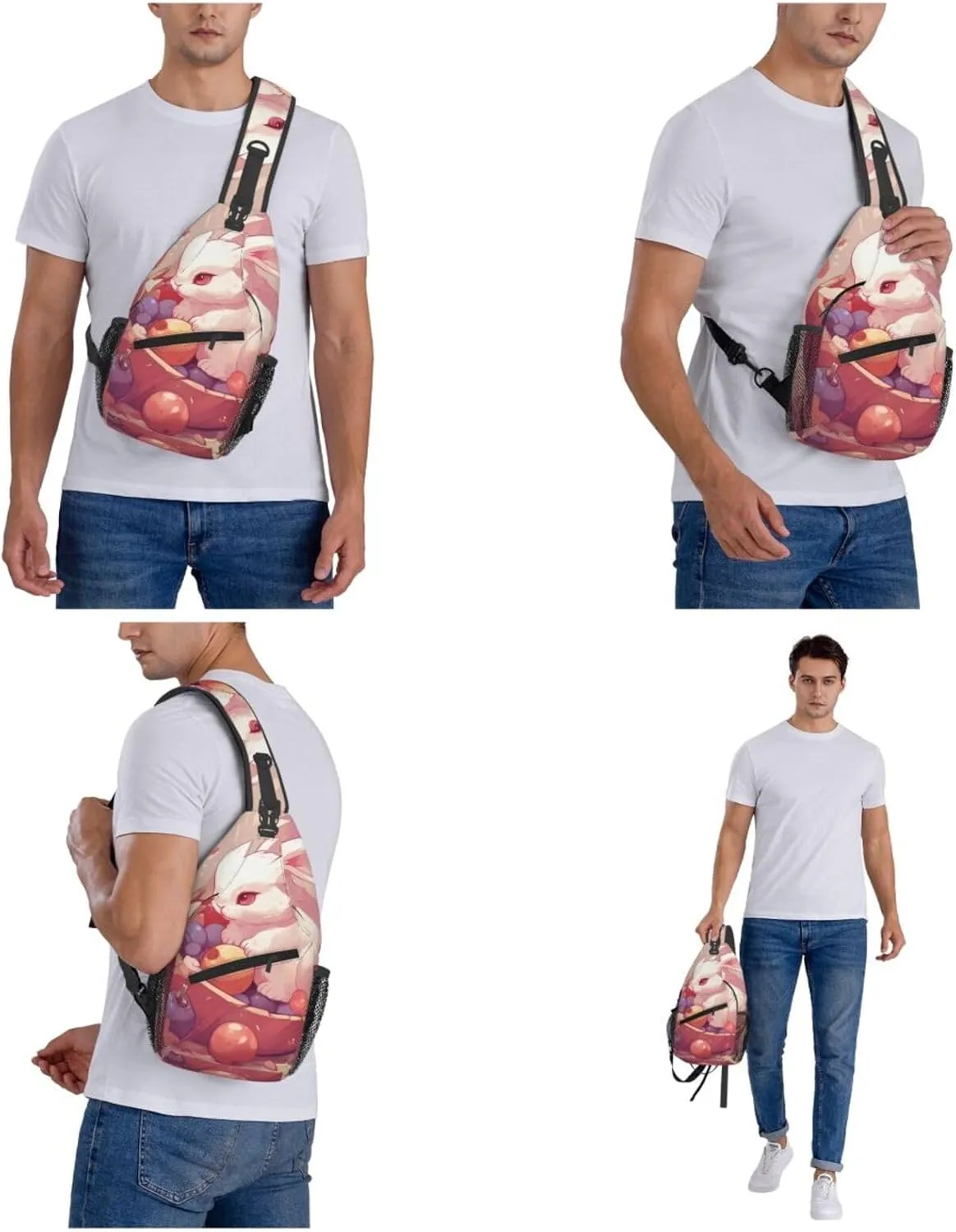 Crossbody Bags for Women Men Trendy Sling Bag Casual Chest Bag Hand Drawn Yellow Tree Shoulder Bag for Travel Sport